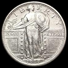 1917 Ty 1 Standing Liberty Quarter CHOICE AU
