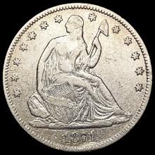 1871 Seated Liberty Half Dollar CLOSELY UNCIRCULAT