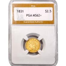 1831 $2.50 Gold Quarter Eagle PGA MS62+
