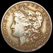 1891-CC Morgan Silver Dollar LIGHTLY CIRCULATED