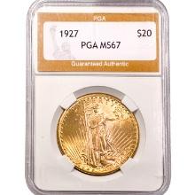 1927 $20 Gold Double Eagle PGA MS67