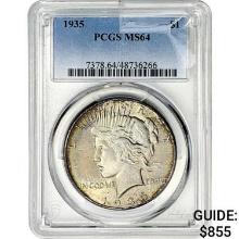 1935 Silver Peace Dollar PCGS MS64