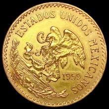 1959 Mexico Gold 20 Pesos 0.4823oz CHOICE AU
