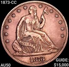 1873-CC Seated Liberty Half Dollar CLOSELY UNCIRCULATED