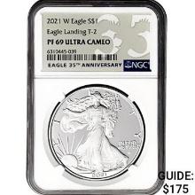 2021-S Type 2 Silver Eagle NGC PF69 Ultra Cameo