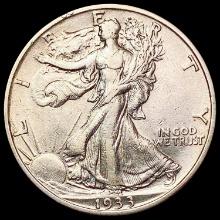 1933-S Walking Liberty Half Dollar CLOSELY UNCIRCU