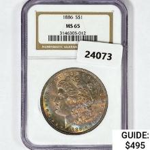 1886 Morgan Silver Dollar NGC MS65