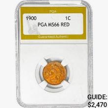 1900 Indian Head Cent PGA MS66 RED