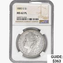 1880-S Morgan Silver Dollar NGC MS62 PL