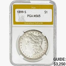 1899-S Morgan Silver Dollar PGA MS65