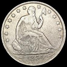 1854 Seated Liberty Half Dollar NEARLY UNCIRCULATE