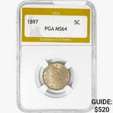 1897 Liberty Victory Nickel PGA MS64