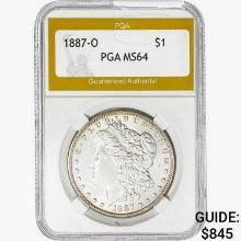 1887-O Morgan Silver Dollar PGA MS64