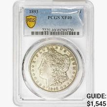 1893 Morgan Silver Dollar PCGS XF40