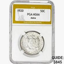 1920 Maine Half Dollar PGA MS66