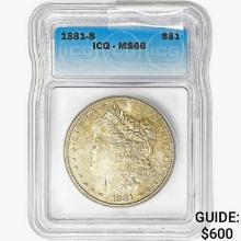 1881-S Morgan Silver Dollar ICG MS66
