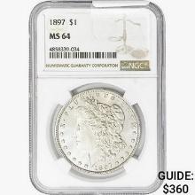 1897 Morgan Silver Dollar NGC MS64