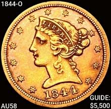 1844-O $5 Gold Half Eagle