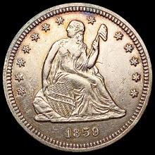 1859 Seated Liberty Quarter CLOSELY UNCIRCULATED