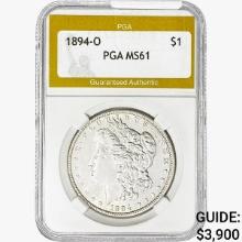 1894-O Morgan Silver Dollar PGA MS61