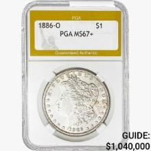 1886-O Morgan Silver Dollar PGA MS67+
