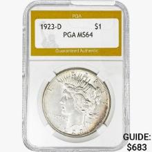1923-D Silver Peace Dollar PGA MS64
