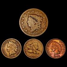 1835-1890 Varied US Coin Collection [4 Coins] HIGH