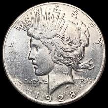 1928-S Silver Peace Dollar NEARLY UNCIRCULATED