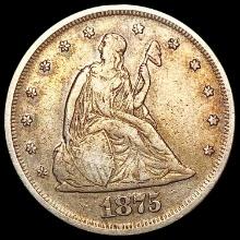 1875 Twenty Cent Piece NEARLY UNCIRCULATED