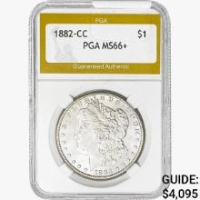 1882-CC Morgan Silver Dollar PGA MS66+