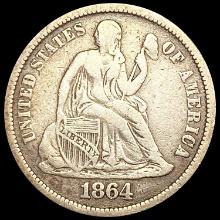 1864-S Seated Liberty Dime LIGHTLY CIRCULATED