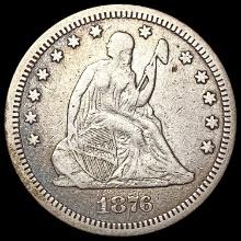 1876-CC Seated Liberty Quarter LIGHTLY CIRCULATED