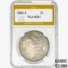 1883-S Morgan Silver Dollar PGA MS61