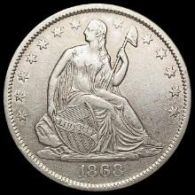 1868-S Seated Liberty Half Dollar CLOSELY UNCIRCULATED
