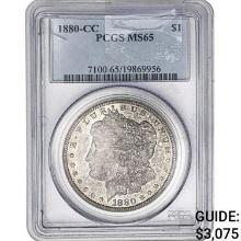 1880-CC Morgan Silver Dollar PCGS MS65