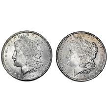 [2] 1885&1900 Morgan Silver Dollar GEM BU