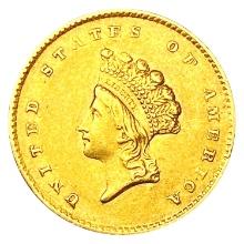 1855 Rare Gold Dollar CHOICE AU