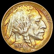 1937-D Buffalo Nickel CHOICE AU