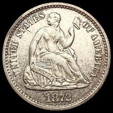 1872-S Seated Liberty Half Dime CLOSELY UNCIRCULATED