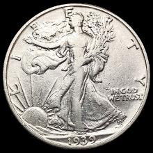 1939-S Walking Liberty Half Dollar CLOSELY UNCIRCULATED