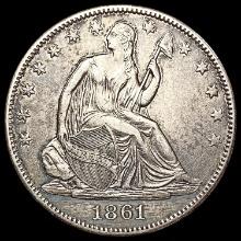1861-O Seated Liberty Half Dollar CLOSELY UNCIRCULATED