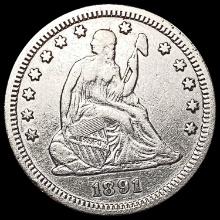 1891-S Seated Liberty Quarter CLOSELY UNCIRCULATED
