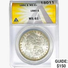1880 Morgan Silver Dollar ANACS MS61