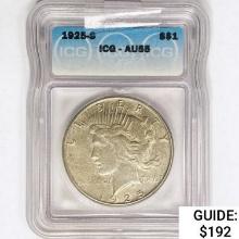 1925-S Silver Peace Dollar ICG AU55