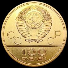 1980 Soviet Union Olympics Gold 100 Roubles 0.5oz SUPERB GEM BU