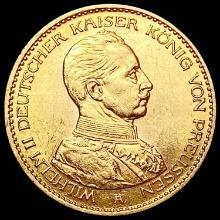 1914-A Prussia Gold 20 Mark 0.2305oz UNCIRCULATED
