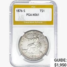 1876-S Silver Trade Dollar PGA MS61