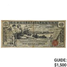 FR. 224 1896 $1 ONE DOLLAR EDUCATIONAL SILVER CERTIFICATE CURRENCY NOTE VERY FINE