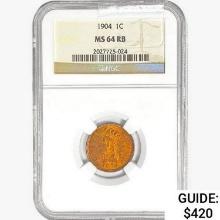 1904 Indian Head Cent NGC MS64 RB