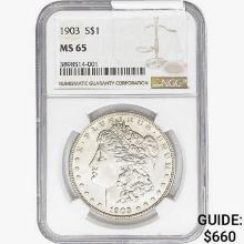 1903 Morgan Silver Dollar NGC MS65